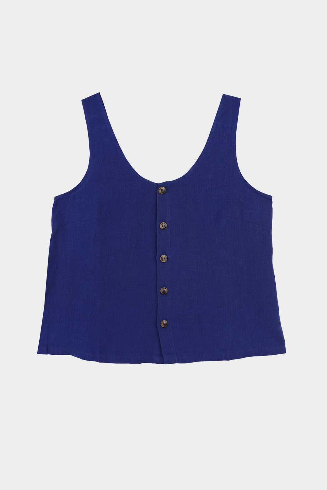 BASIC BUTTON FRONT TANK | COBALT