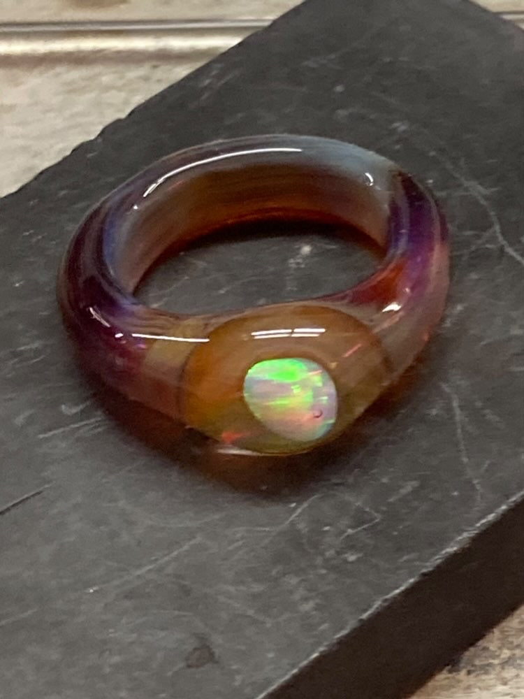 Opal & Glass Ring | Multi