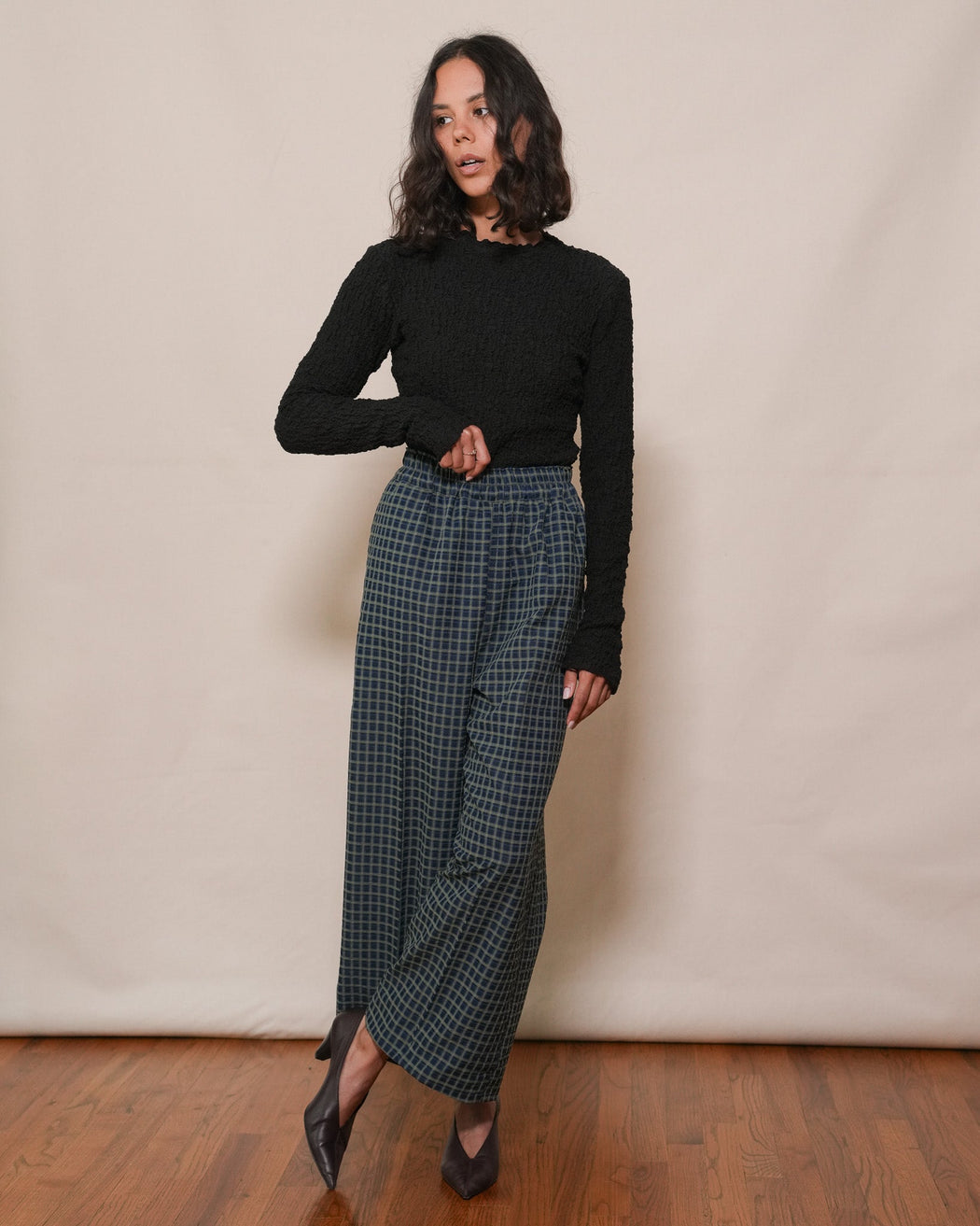 PLAID SUNDAY PANT | Olive Multi