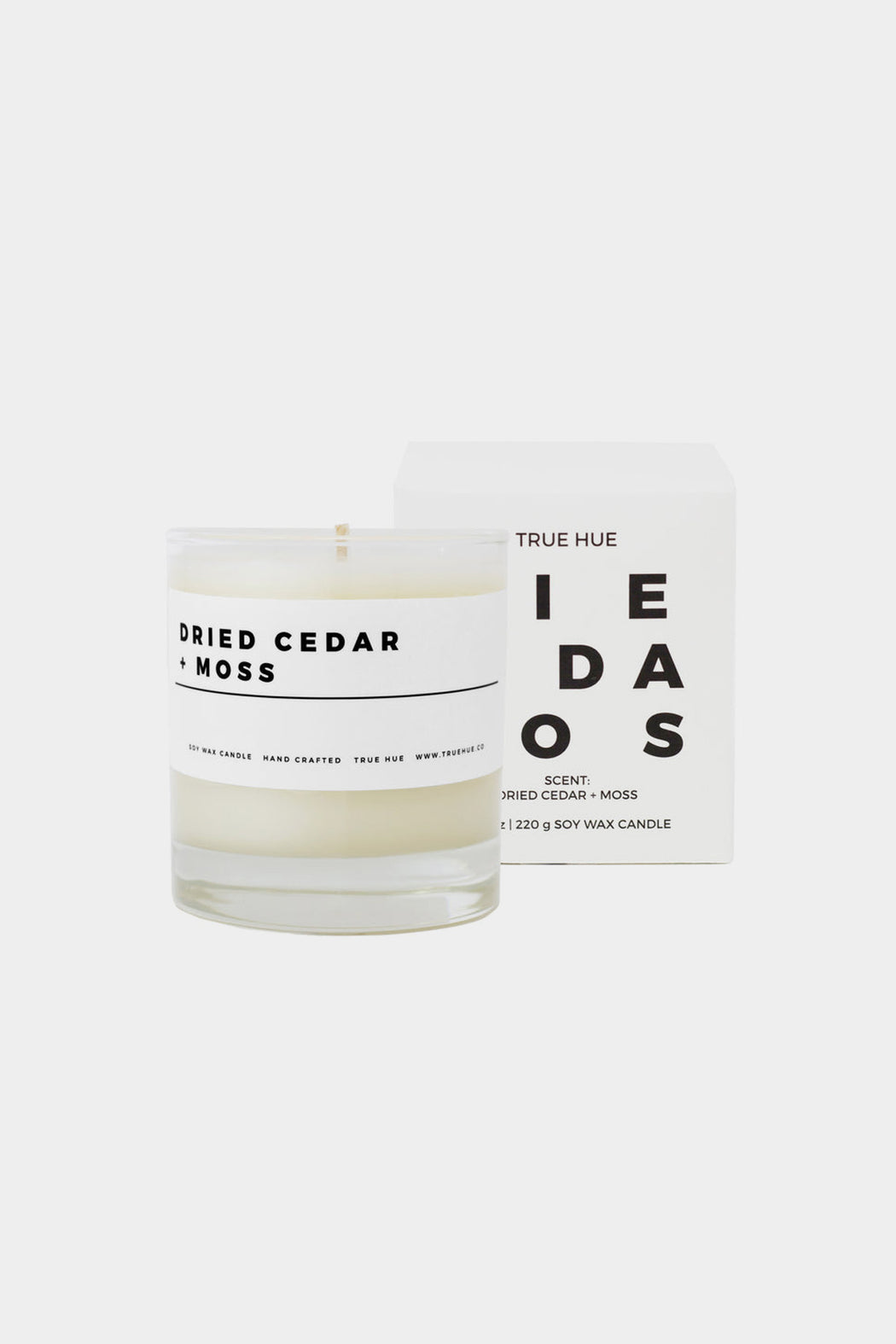 True Hue | Dried Cedar + Moss Candle | Hazel & Rose | Minneapolis