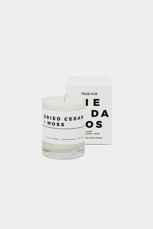 True Hue | Dried Cedar + Moss Mini Candle | Hazel & Rose | Minneapolis