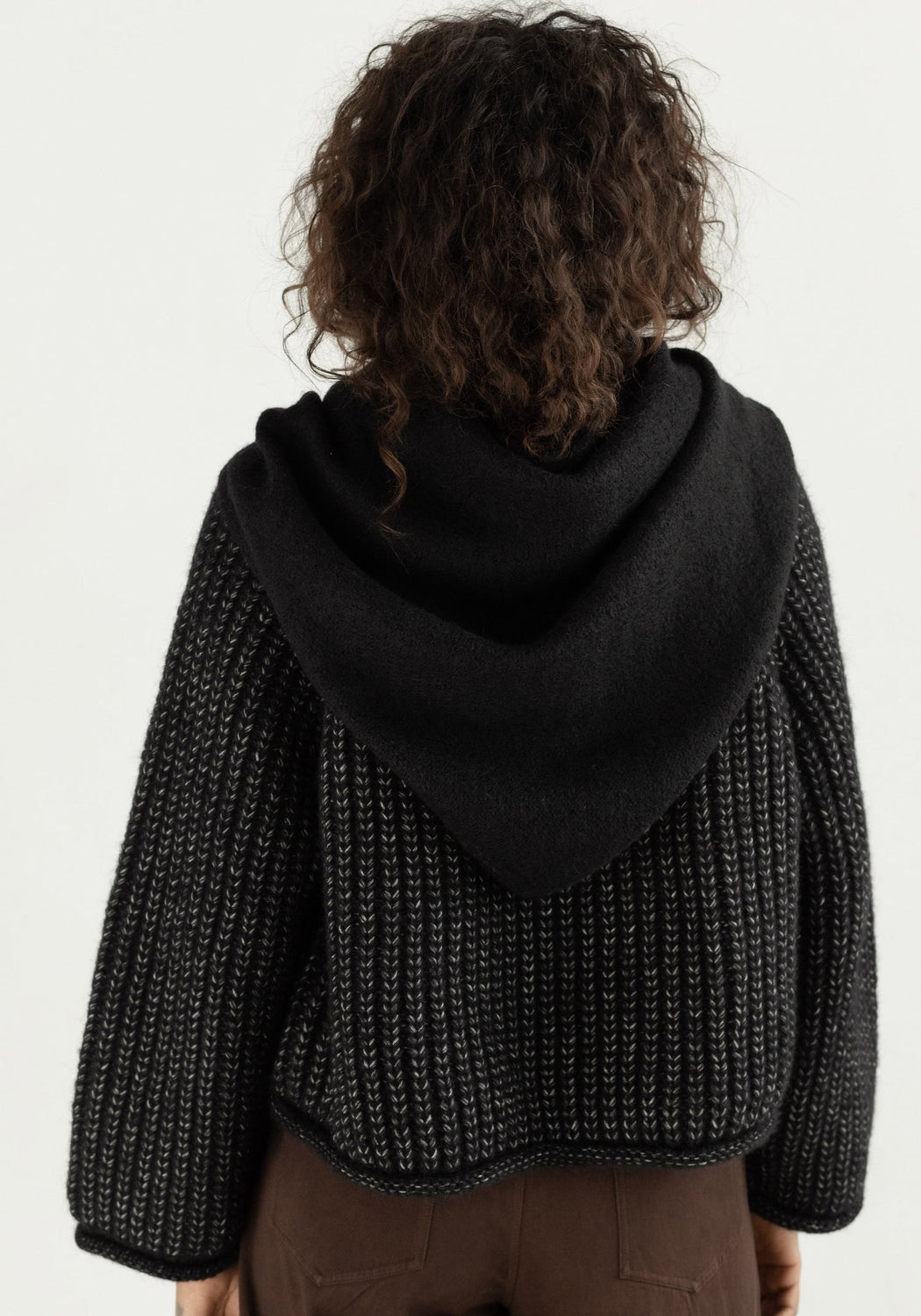 Felted Shawl Scarf | Black