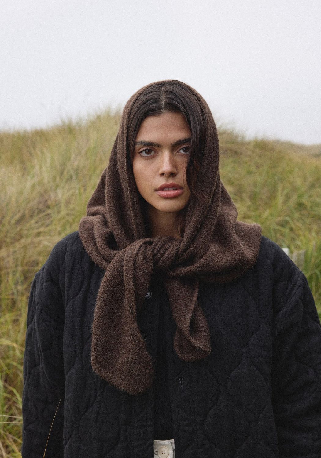 Felted Shawl Scarf | Walnut