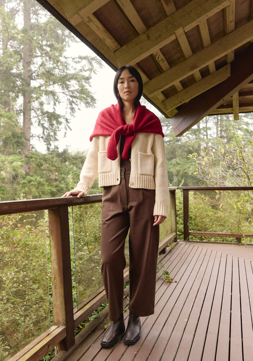 Felted Shawl Scarf | Rouge