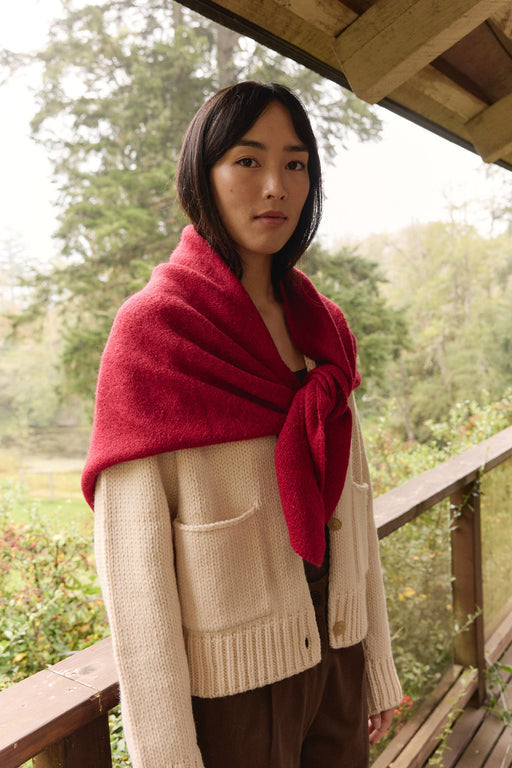 First Rite | Felted Shawl Scarf | Rouge | Hazel & Rose | Minneapolis