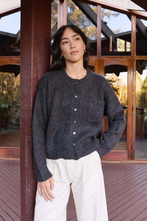 First Rite | Felted Cardigan | Charcoal | Hazel & Rose | Minneapolis