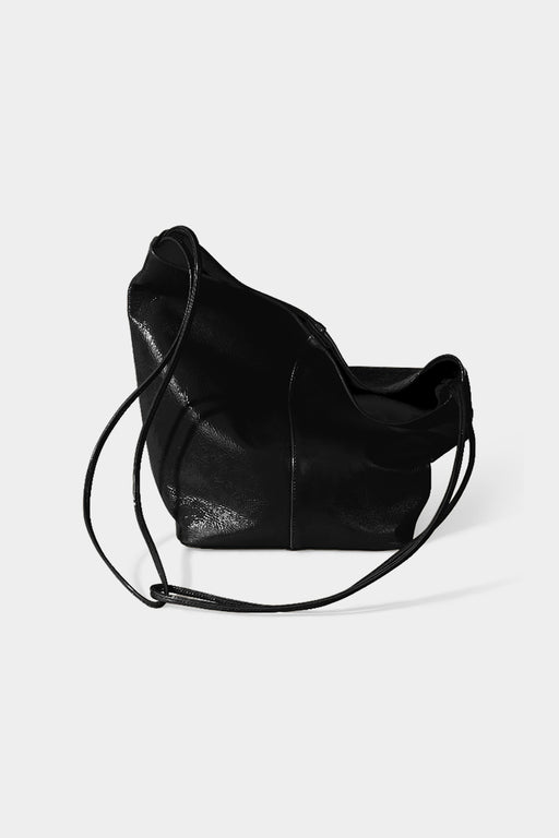 Single Strap Crossbody Bag | Glossed Black