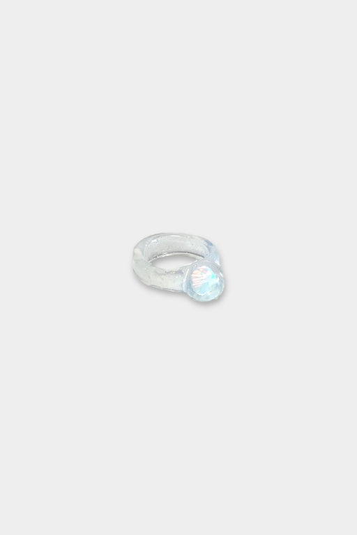 Opal & Glass Ring | Clear & White