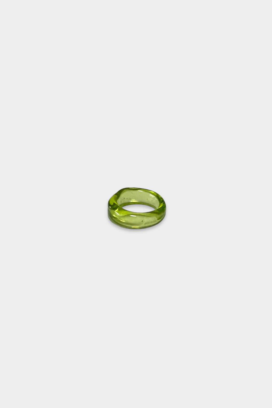 Wave Glass Ring | Lime