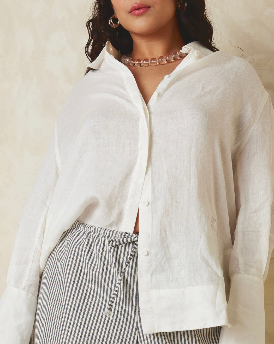 SIGNATURE LINEN SHIRT | WHITE