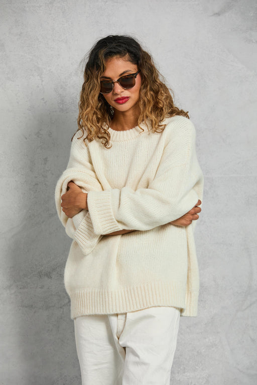 Boyfriend Sweater | Cream