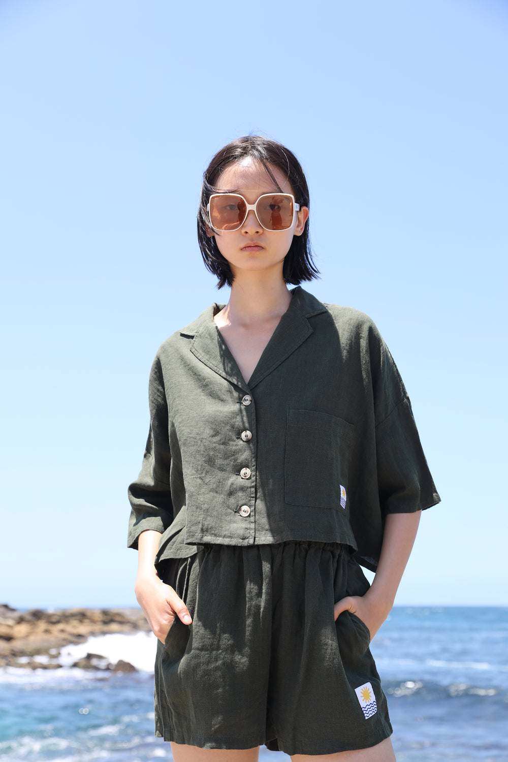 MAXIM LINEN SHIRT | DARK FOREST
