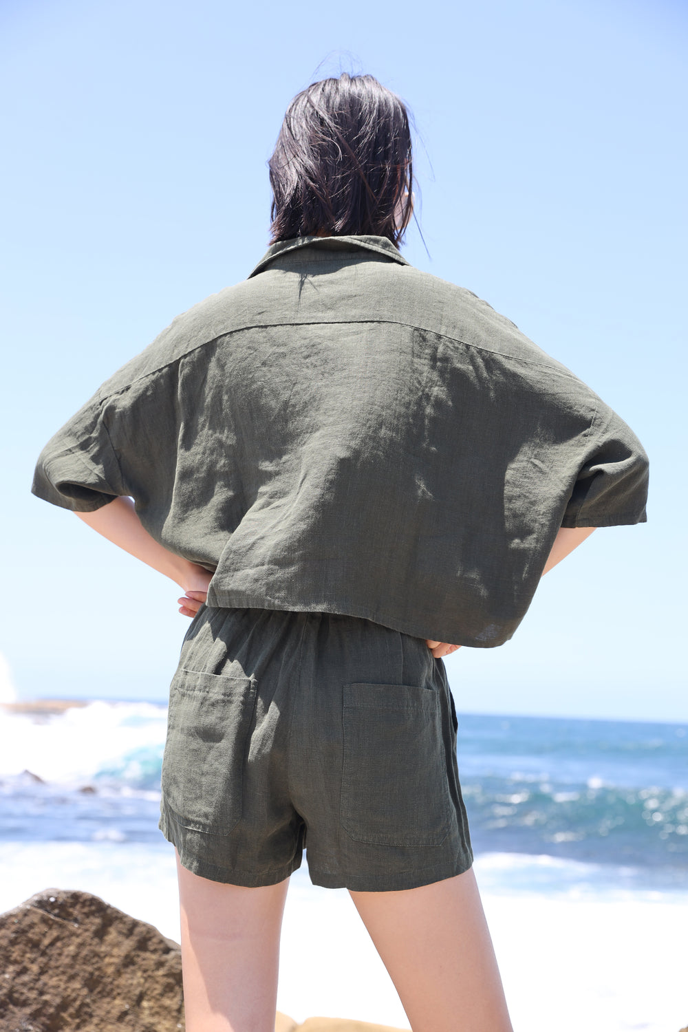MAXIM LINEN SHIRT | DARK FOREST