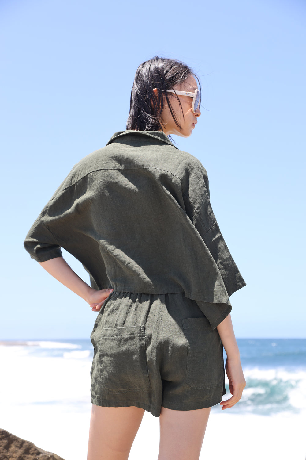 MAXIM LINEN SHIRT | DARK FOREST