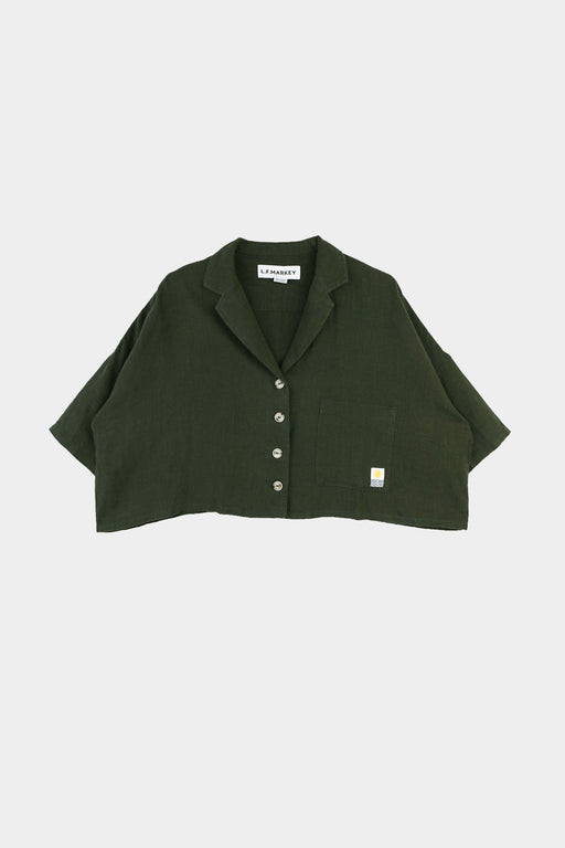 MAXIM LINEN SHIRT | DARK FOREST