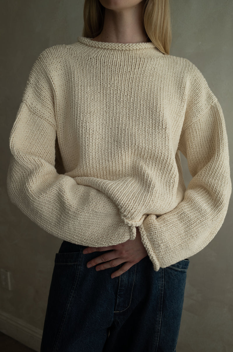 SHAINA MOTE | LAZLO SWEATER | NATURAL | HAZEL & ROSE | MINNEAPOLIS