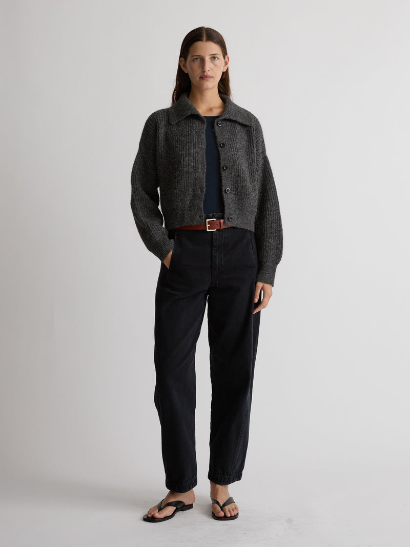 SAATCHI CARDIGAN ALPACA | CHARCOAL