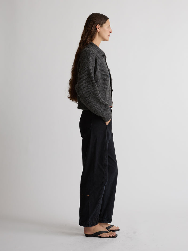SAATCHI CARDIGAN ALPACA | CHARCOAL