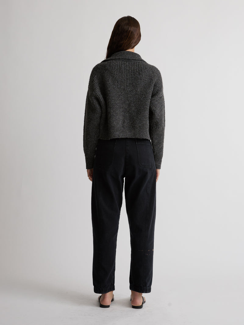 SAATCHI CARDIGAN ALPACA | CHARCOAL