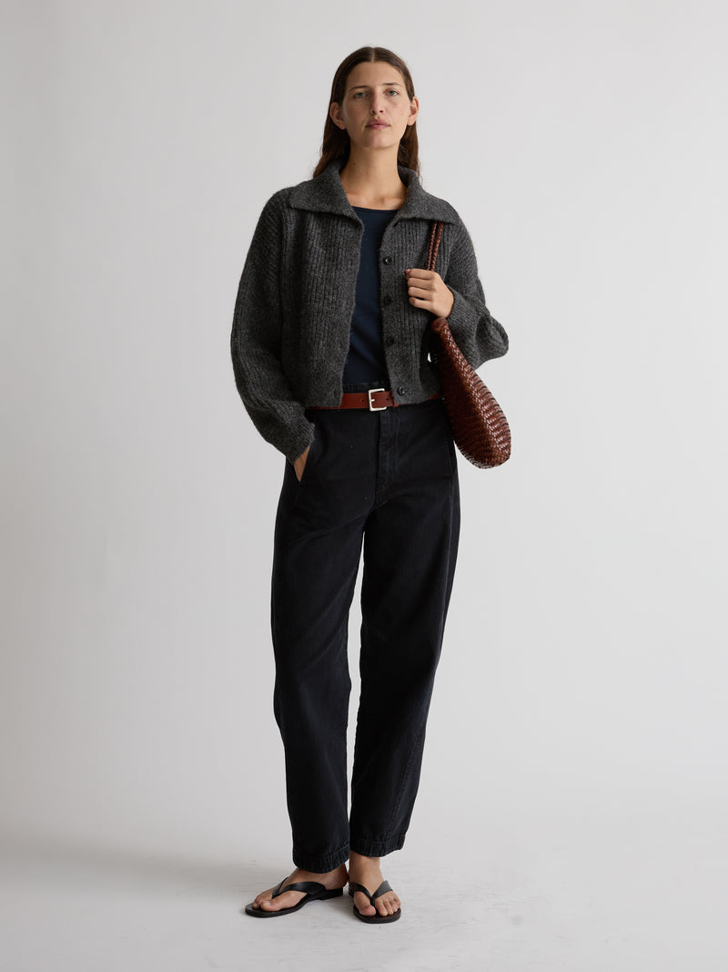 SAATCHI CARDIGAN ALPACA | CHARCOAL