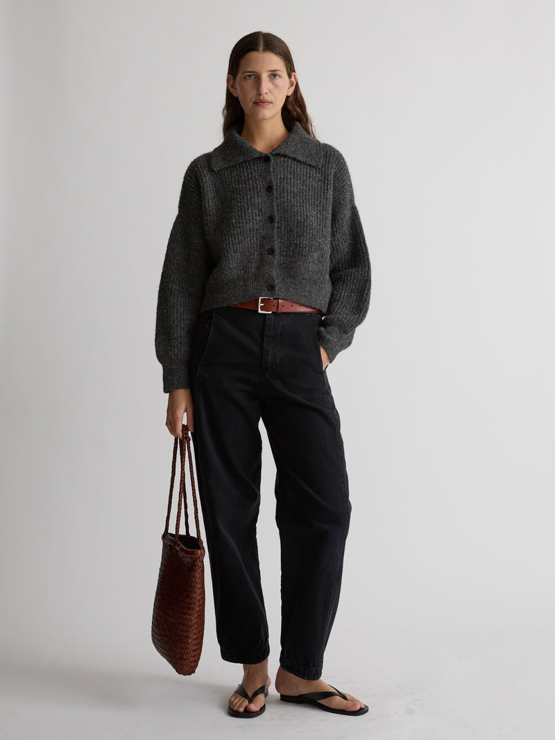 SAATCHI CARDIGAN ALPACA | CHARCOAL