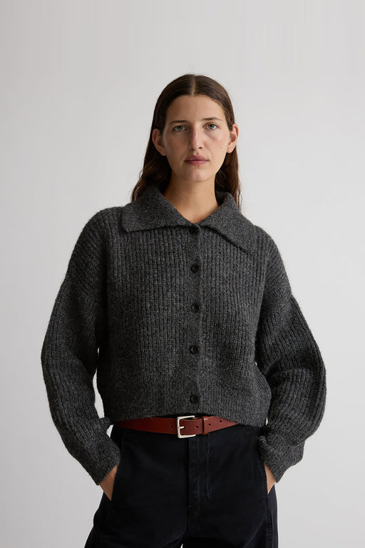 Shaina Mote | SAATCHI CARDIGAN ALPACA | CHARCOAL | Hazel & Rose | Minneapolis