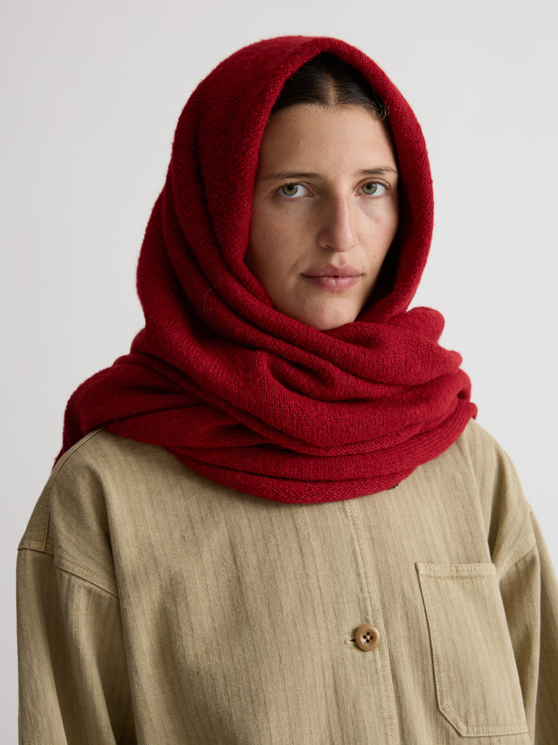 KNIT FOULARD | APPLE RED