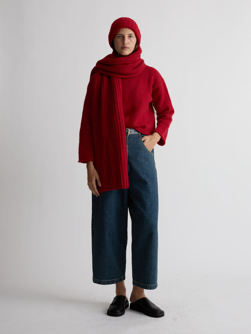 CHUNKY SCARF | Apple Red