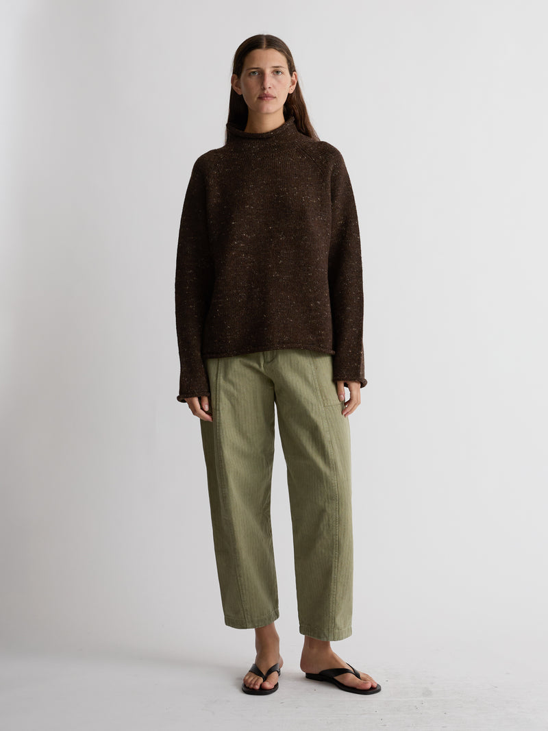 SARA SWEATER | BROWN MARL