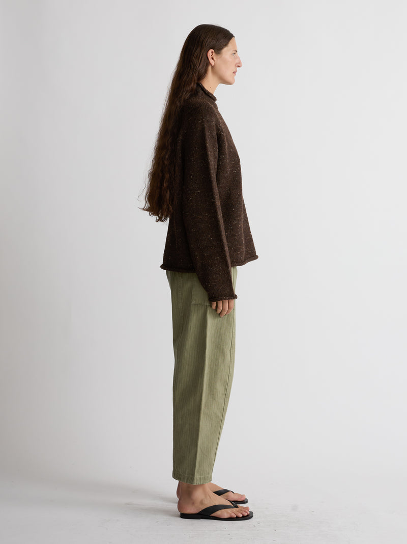 SARA SWEATER | BROWN MARL