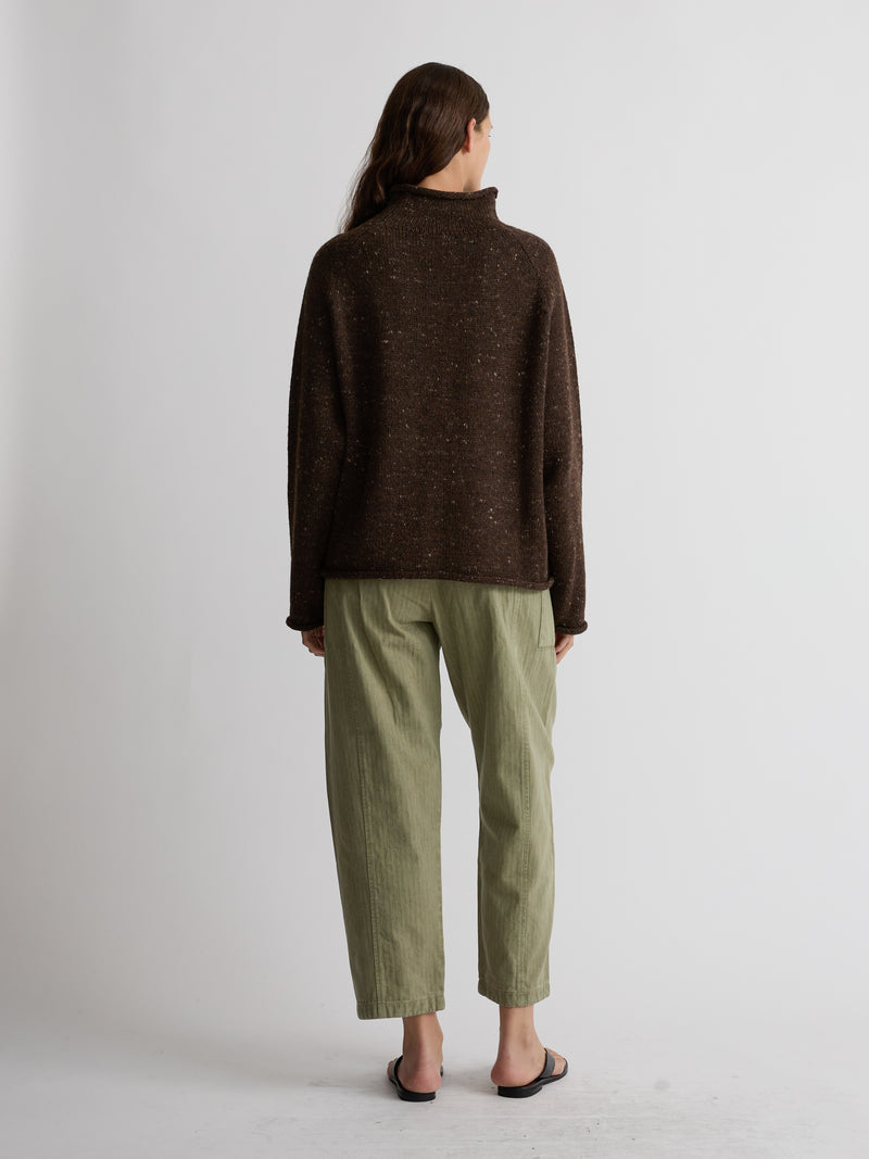 SARA SWEATER | BROWN MARL