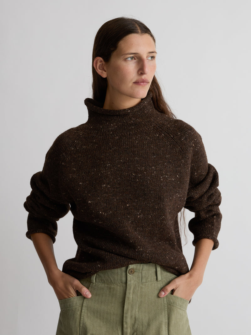 SARA SWEATER | BROWN MARL