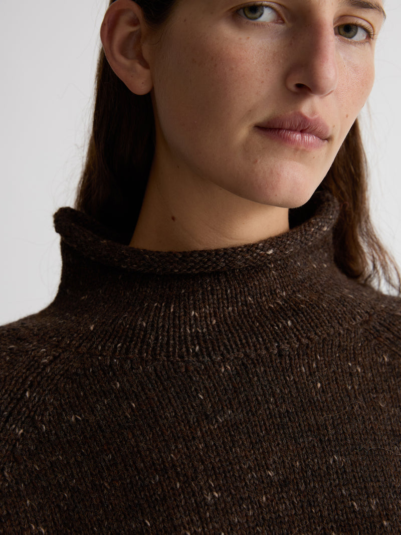 SARA SWEATER | BROWN MARL
