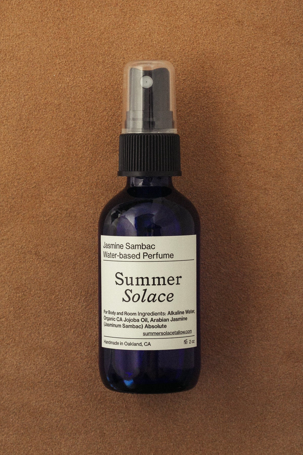 Summer Solace | Water-Based Perfume Mist | Jasmine Sambac (with Rose Ormus) | Hazel & Rose | Minneapolis
