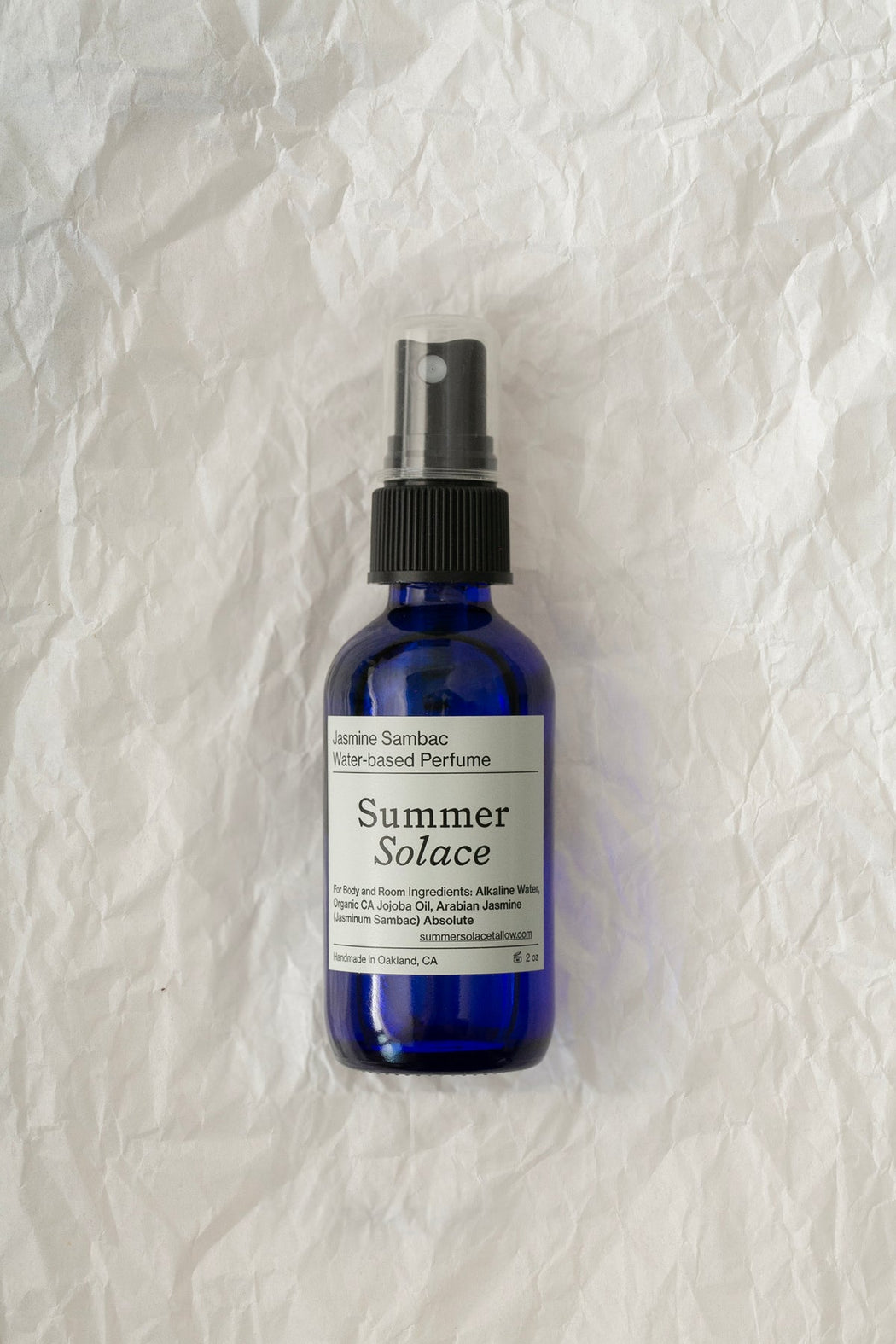 Summer Solace | Water-Based Perfume Mist | Jasmine Sambac (with Rose Ormus) | Hazel & Rose | Minneapolis