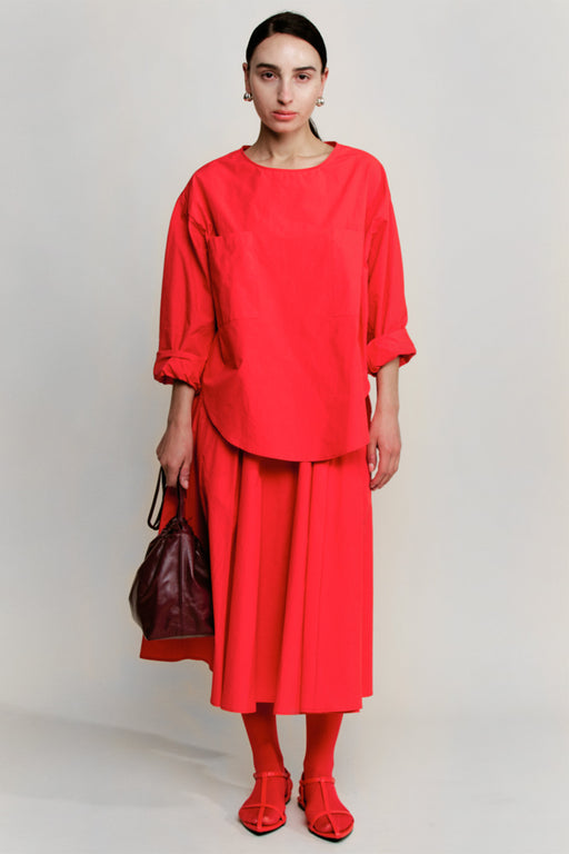 Relaxed Circle Skirt | Crimson