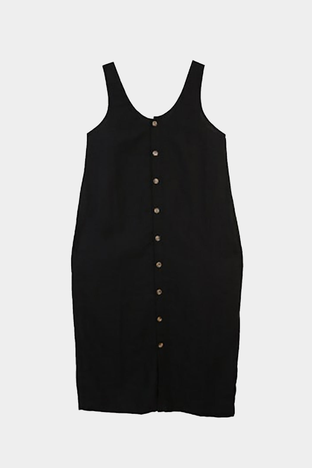 BASIC BUTTON FRONT SLIP | BLACK