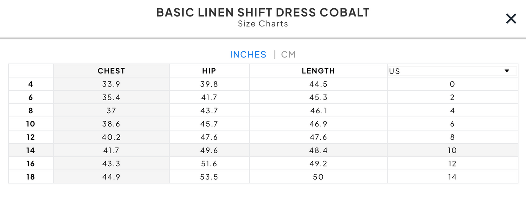 BASIC LINEN SHIFT DRESS | COBALT