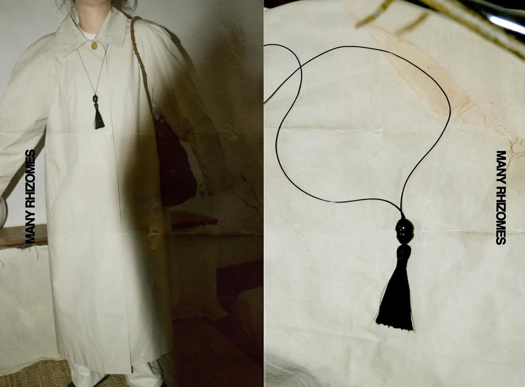 Sculpt Tassel Necklace | Black