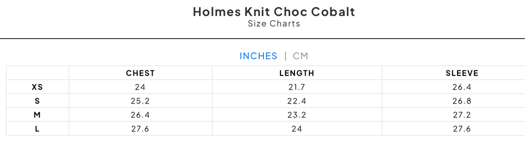 HOLMES KNIT | CHOC COBALT