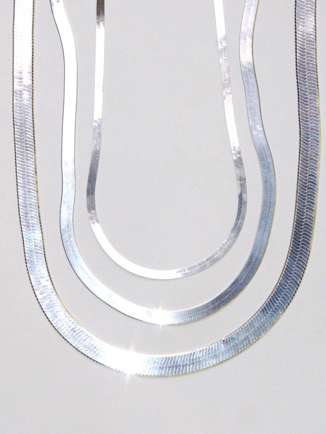 Sterling Silver Herringbone chain | 2.6mm