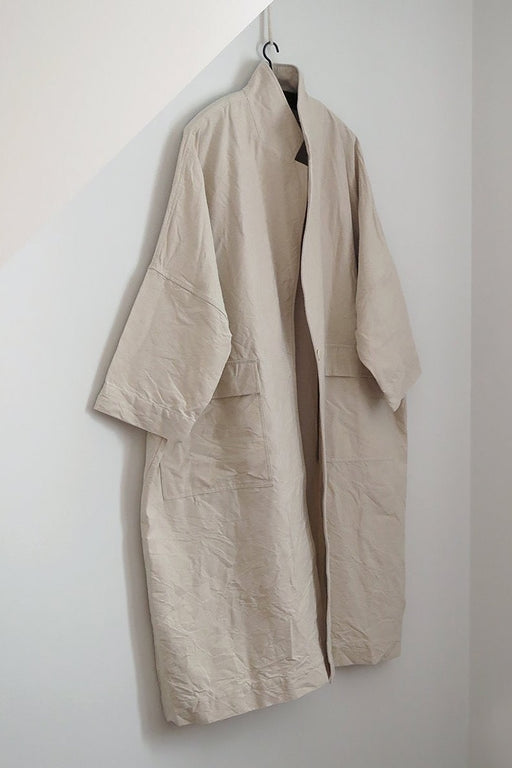 UNDYED CANVAS OVERSIZED DUSTER