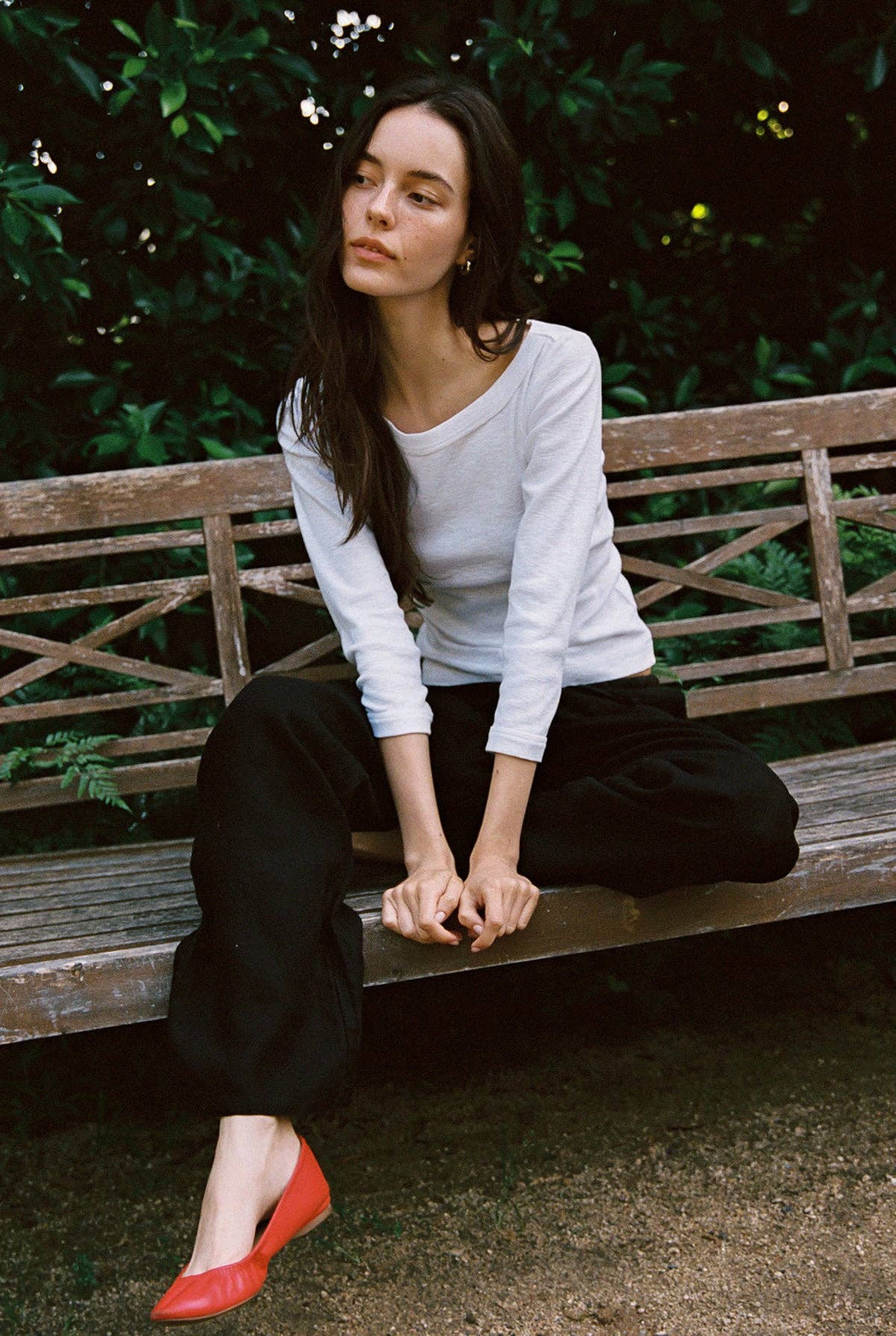 Bateau Slub Top | White