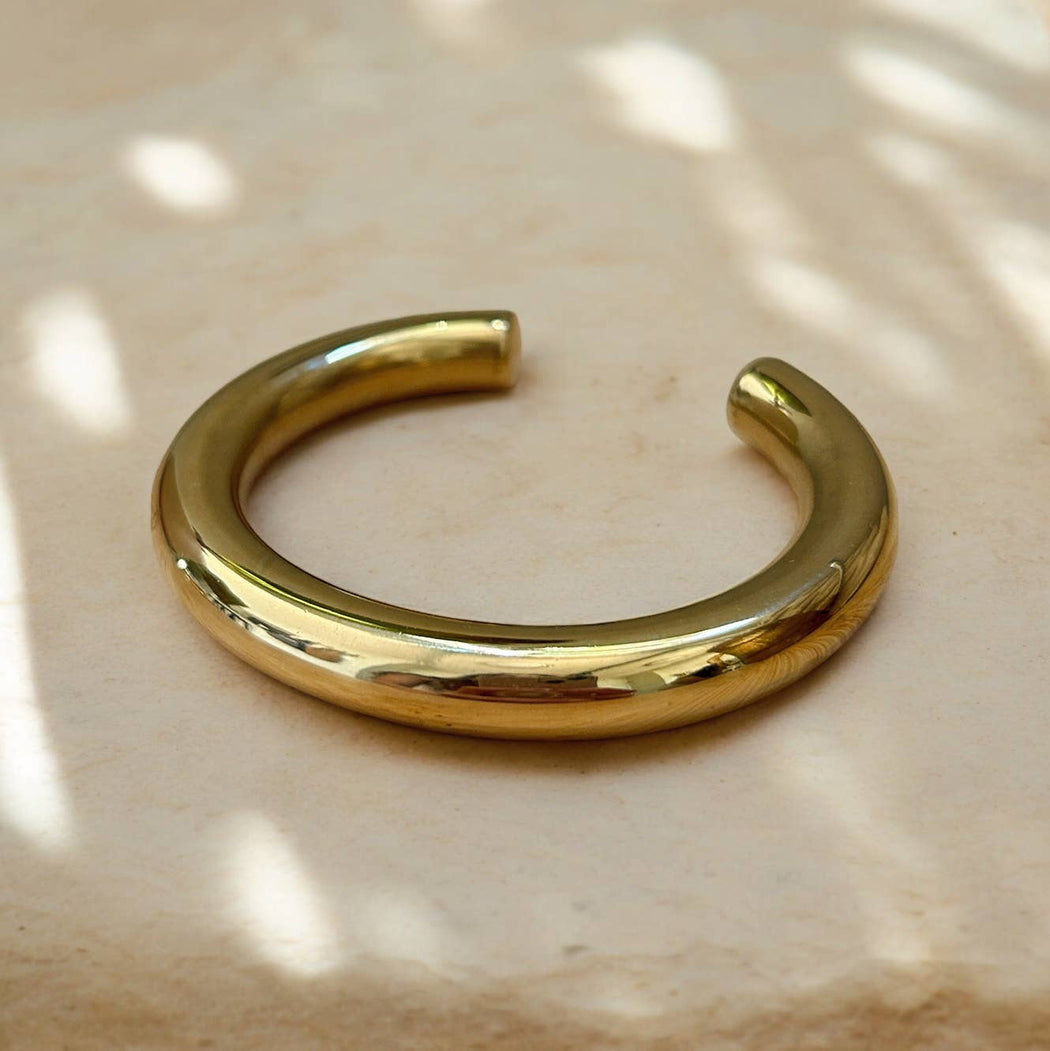 Santorini Cuff | Gold Chunky Statement Open Cuff