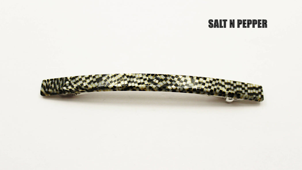Narrow French Barrettes: Noir