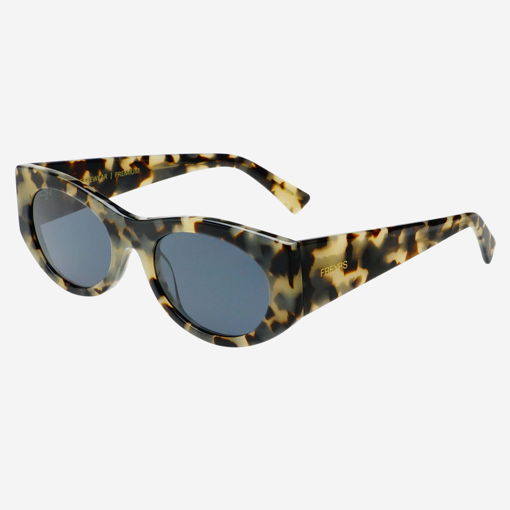 Layla Acetate Oval Sunglasses : Gray Tortoise