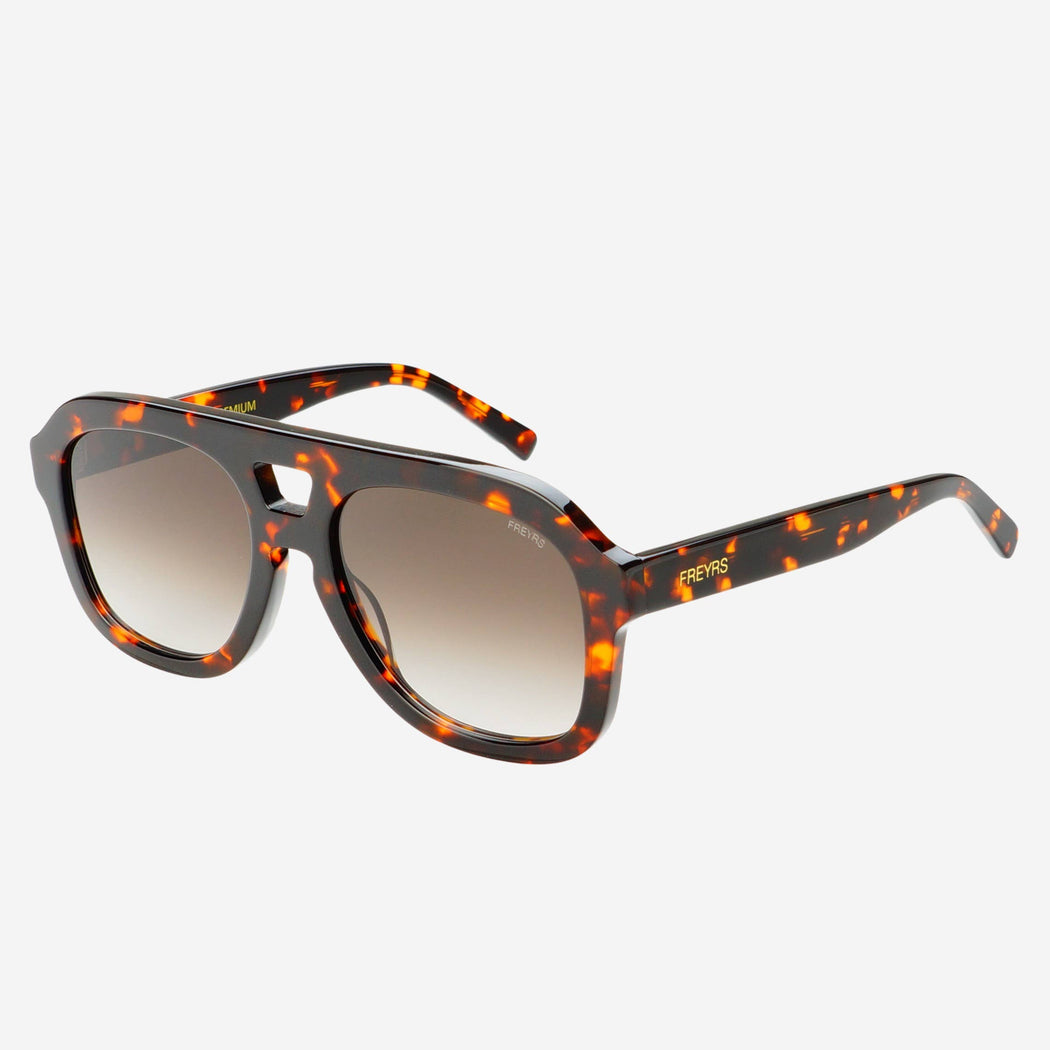 Voyager Acetate Oversized Aviator Sunglasses: Tortoise