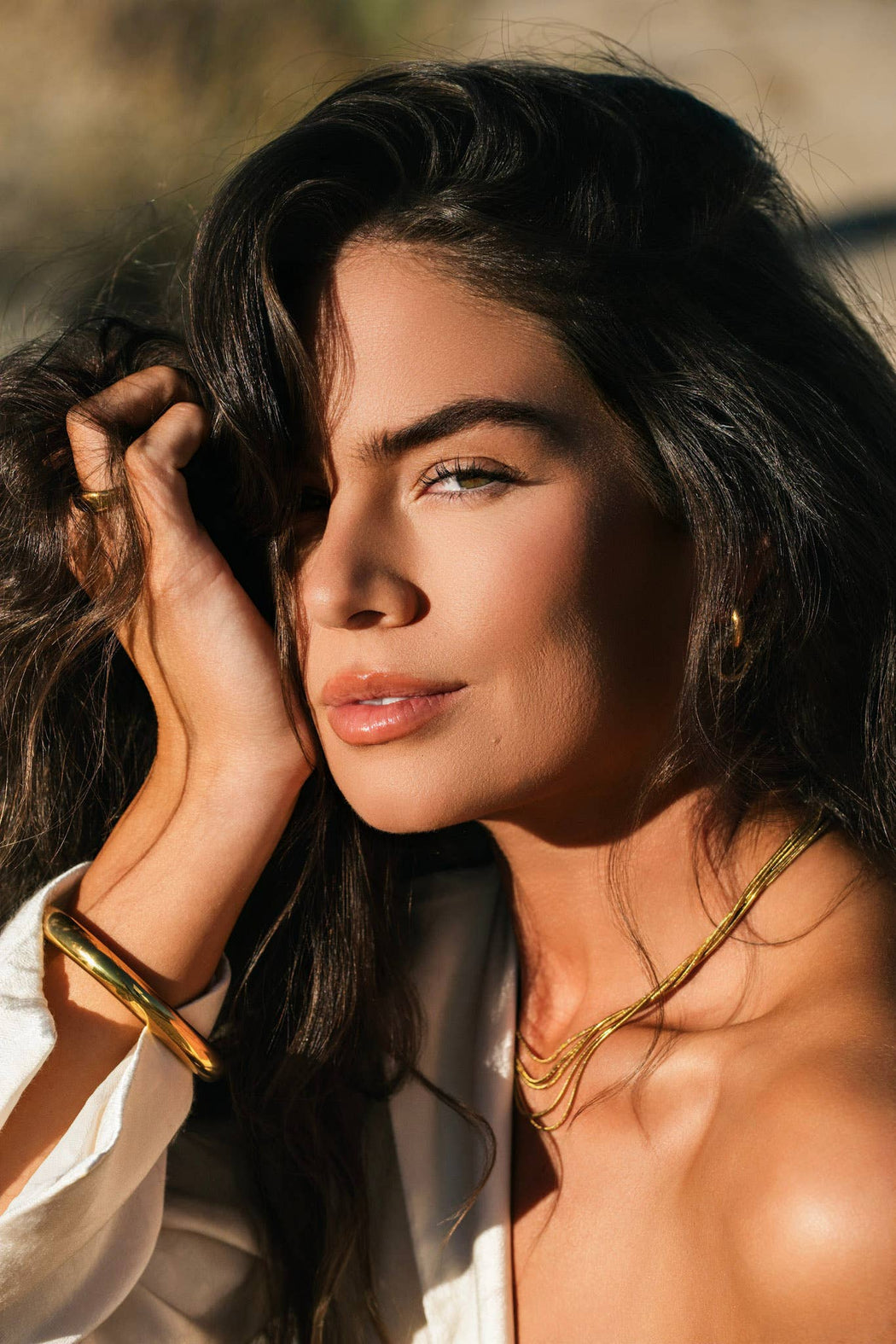 Santorini Cuff | Gold Chunky Statement Open Cuff