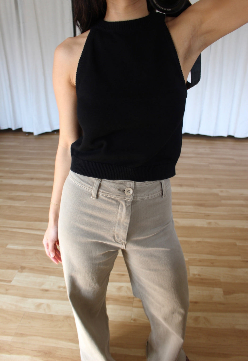 Georgina Pima Cotton Halter | Onyx