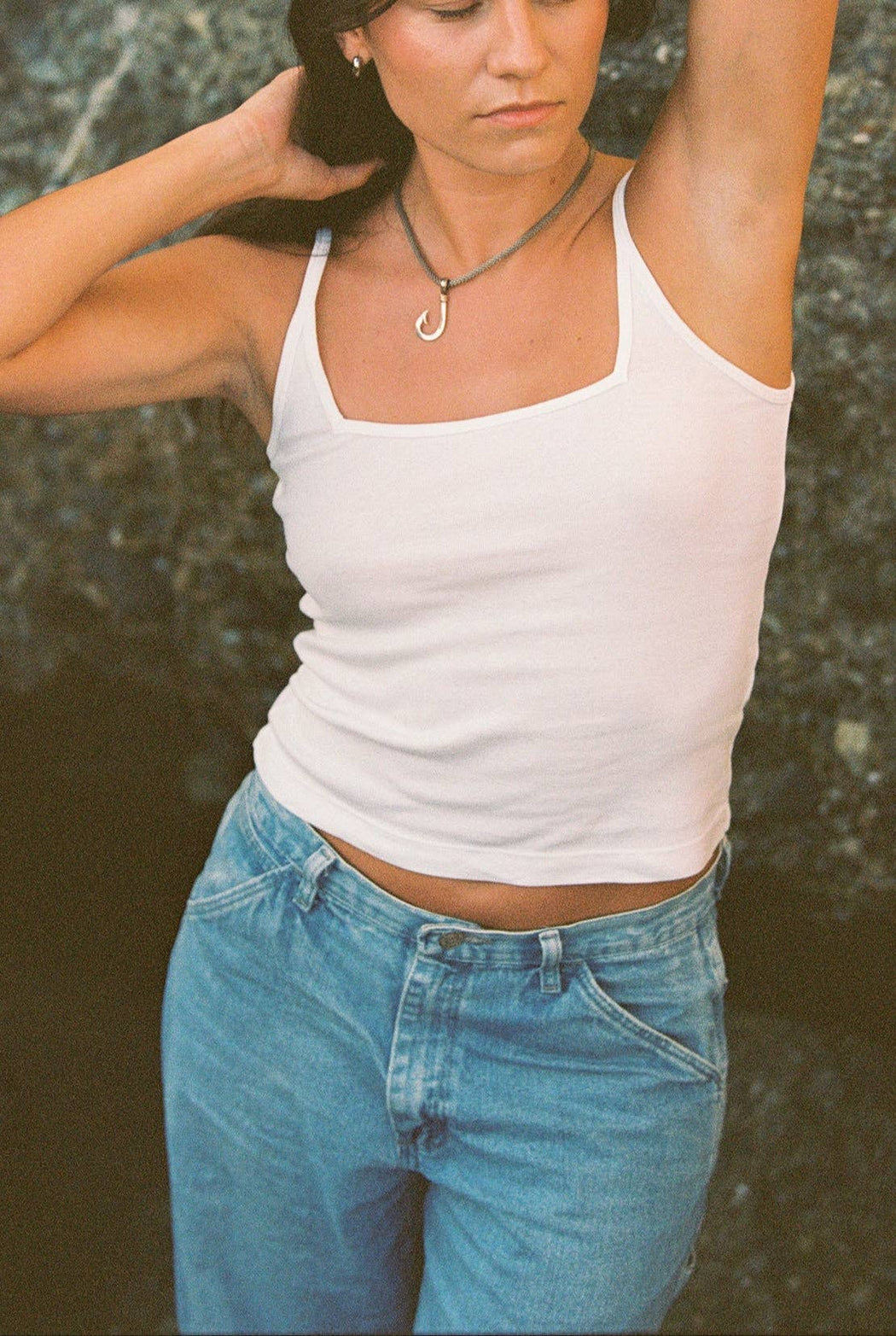 Organic Square Cami | White